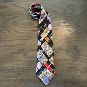 Nicole Miller 1996 100% Silk Hand Sewn Neck Tie w a Cocktails After Dark Theme